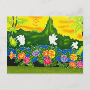 Carte Postale Enveloppes colorées peintes à la main. Moorea, fra