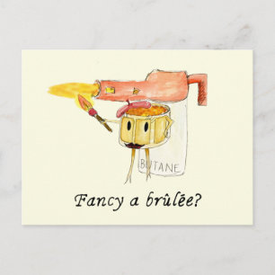 Carte Postale Envie d'un Dessert Quirky Brulee Drôle Humour de d