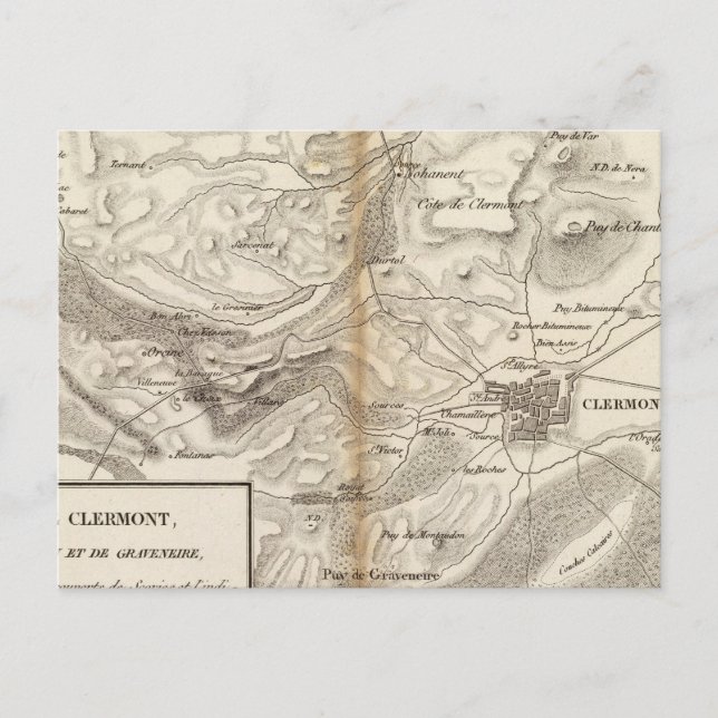 Carte Postale Environs de Clermont (Devant)