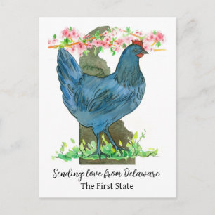 Carte Postale Envoi d'amour de fleur de pêcher du Delaware