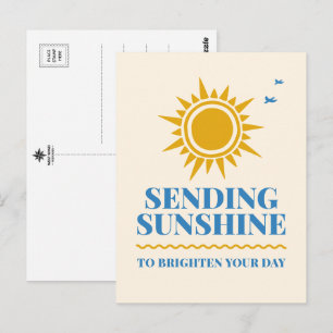 Carte postale Envoi de soleil pour égayer votre jo