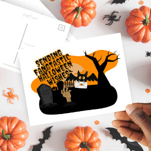 Carte Postale Envoi de voeux d'Halloween fantaisistes