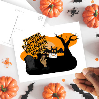 Carte Postale Envoi de voeux d'Halloween fantaisistes