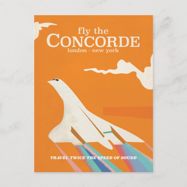 Carte Postale Envolez-vous à bord du Concorde (Devant)