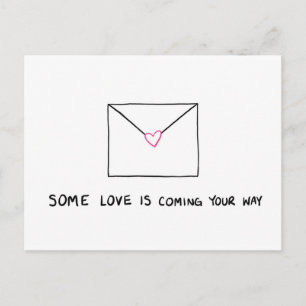 Carte Postale Envoyant un peu d'amour dans votre direction