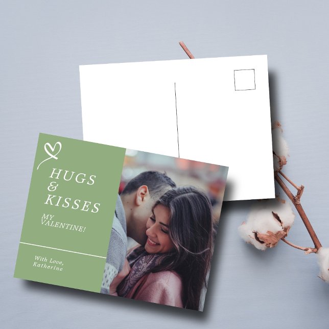 Carte Postale Envoyer des câlins et des baisers avec des valenti (Créateur téléchargé)