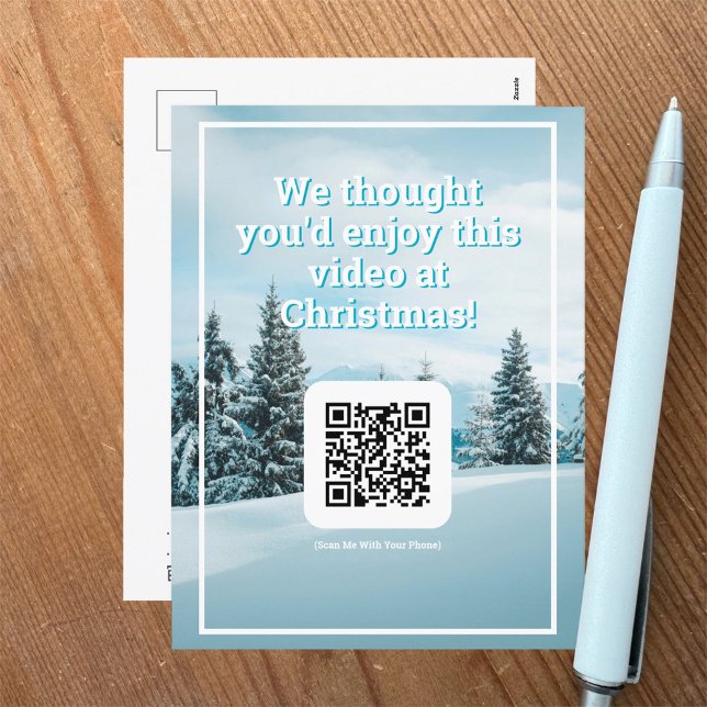 Carte Postale Envoyer une vidéo de QR Code à Noël (Créateur téléchargé)