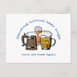 Carte Postale ENVOYER VIRTUAL BEER HUGS Cartoon Beers
