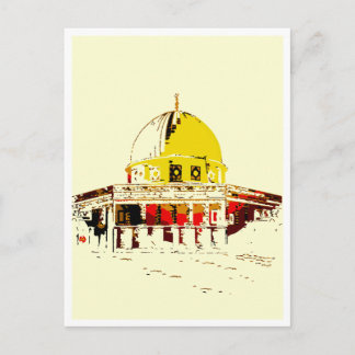 Carte Postale Envoyez la beauté de Jérusalem : Dôme du Rock Trav
