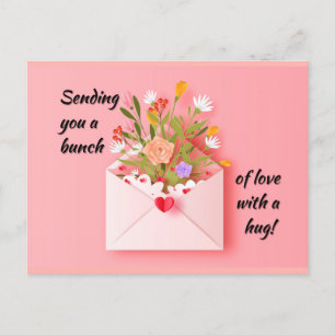 Carte Postale Envoyez un peu d'amour et un câlin ! 