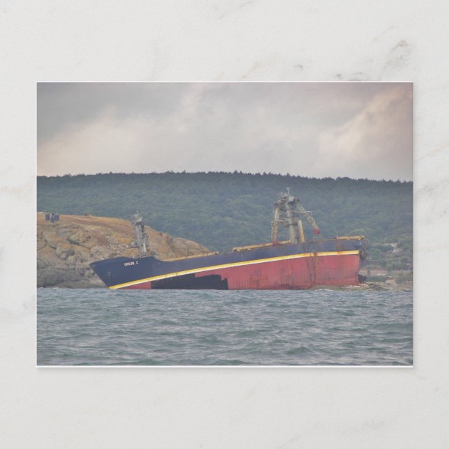 Carte Postale Épave De L'Orcun C (Devant)