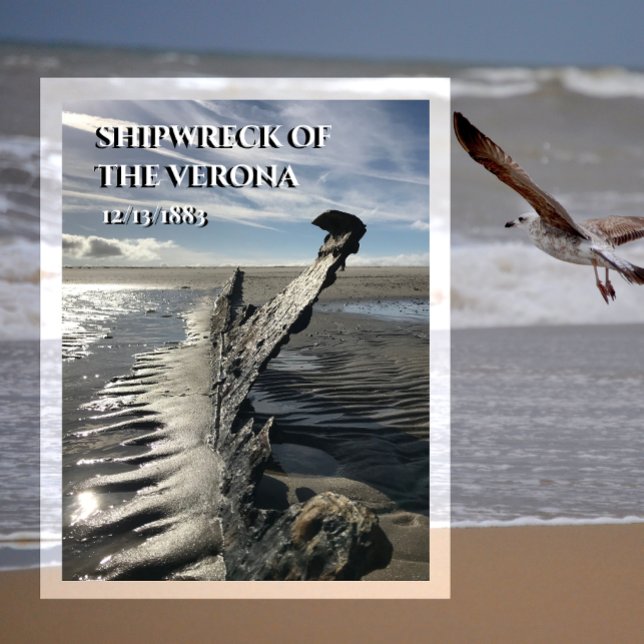 Carte Postale Épave de Vérone Spiekeroog Island, Frise orientale (Créateur téléchargé)