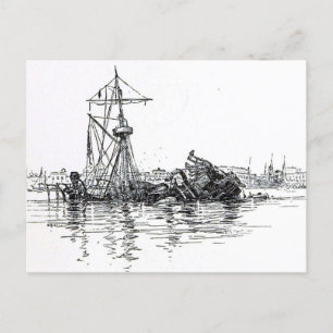 Carte Postale Épave du Maine des États-Unis