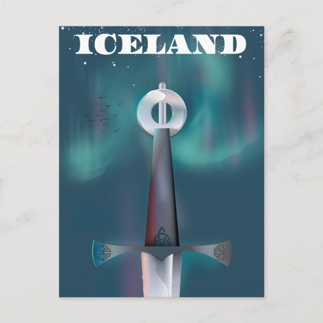 Carte Postale Épée médiévale d'Islande (Devant)