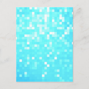 Carte Postale Éperche de pixels turquoise