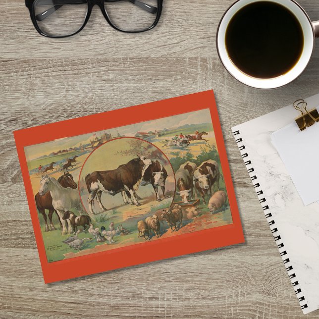 Carte Postale Éphémère de la piste de course des animaux de ferm (Créateur téléchargé)