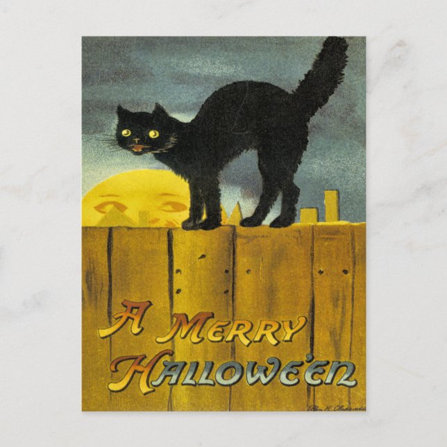 Carte Postale Ephémère d'Halloween vintage (Devant)