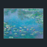 Carte Postale Ephémère Florale Découpage Monet Lys d'eau<br><div class="desc">Ephémère Florale Découpage Monet Lys d'eau</div>