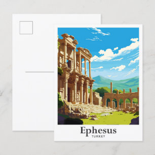 Carte Postale Ephesus Turquie Vintage voyage Portrait