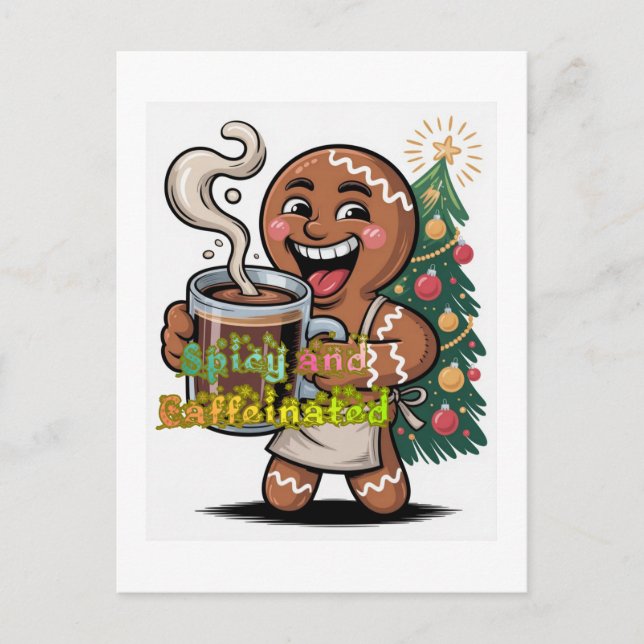 Carte Postale Épicé et Caféiné (Devant)