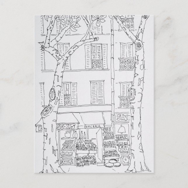 Carte Postale Épicerie | Rue Brea, Paris, France (Devant)