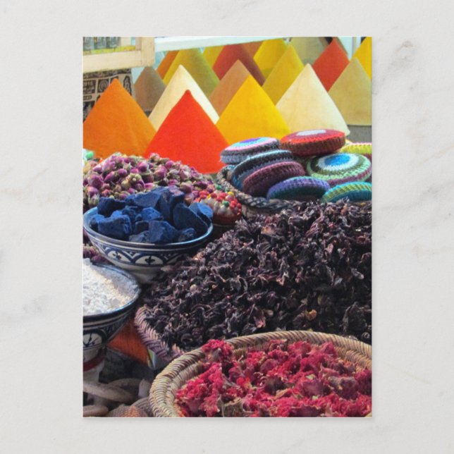 Carte Postale épices du marché (Devant)