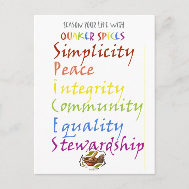 Carte Postale Épices Quaker (Devant)