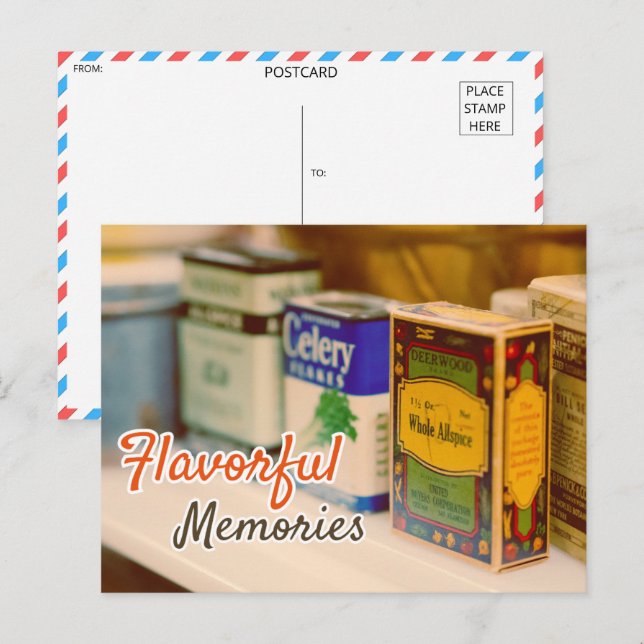 Carte Postale Épices vintages (Devant / Derrière)