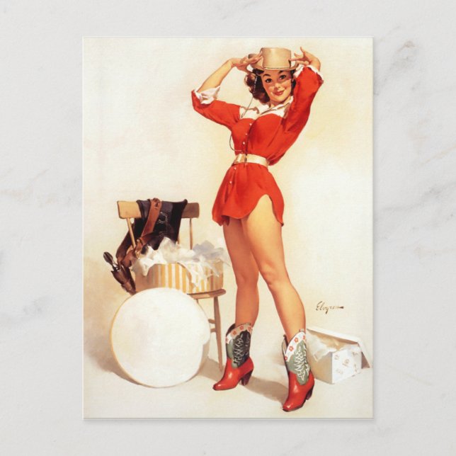 Carte Postale Épingle Casquette de la fille (Devant)