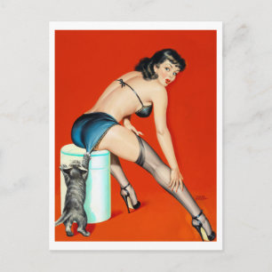 Carte Postale Épingle de fixation Kitty vers le haut