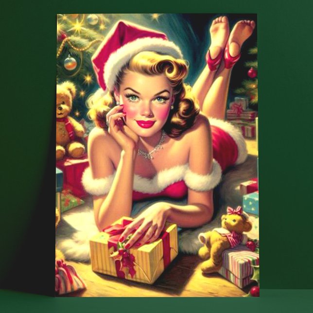 Carte Postale Épingle de Noël Vintage (Créateur téléchargé)