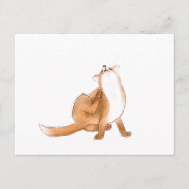 Carte Postale Épingler le renard (Devant)