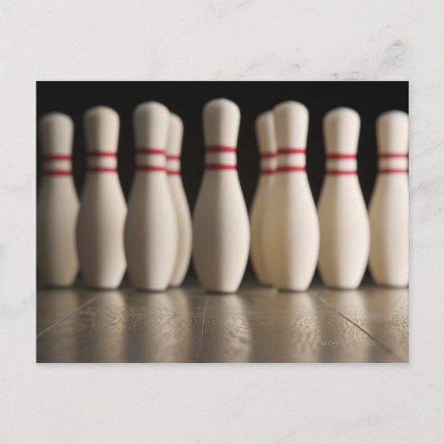 Carte Postale Épingles de Bowling (Devant)