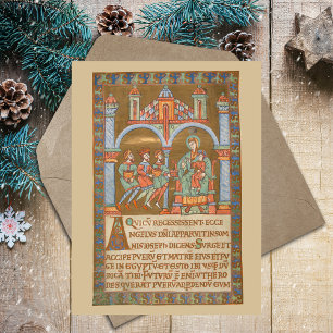 Carte Postale Epiphanie Trois Rois Sages Hommes Noël Médiéval