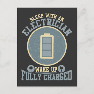 Carte Postale Épouse électricienne Technicien en électricité Mar