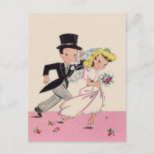 Carte Postale Épouse et pièce de fuite