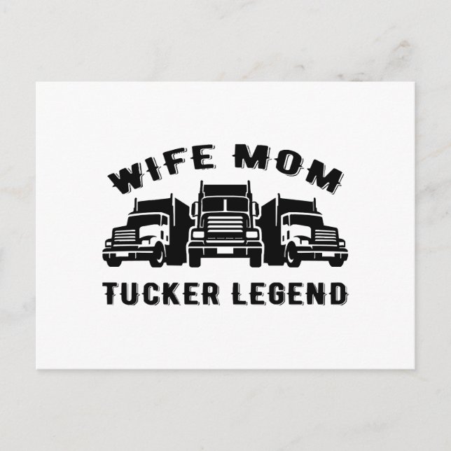 Carte Postale Épouse Maman Camionneuse Légende Citations (Devant)