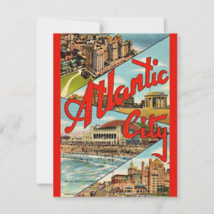 Carte postale époustouflante d'Atlantic City