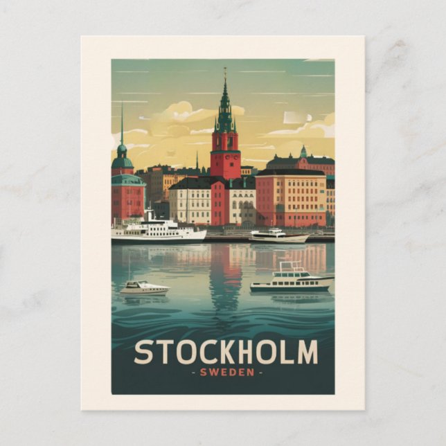 Carte postale époustouflante de la skyline de Stoc (Devant)