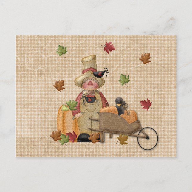 Carte Postale Épouvantail de fermier (Devant)
