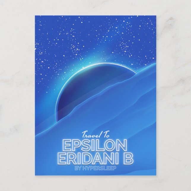 Carte Postale Epsilon Eridani b sci-fi poster voyage (Devant)
