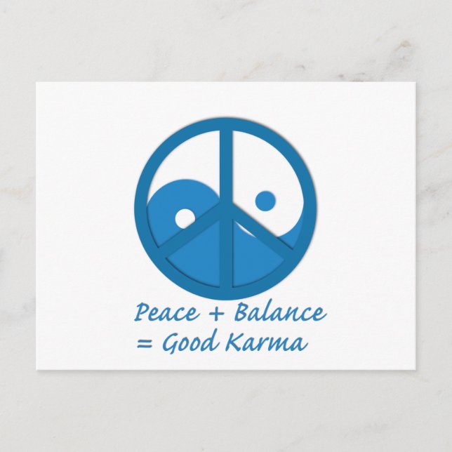 Carte Postale Équation pour bon Karma (Devant)