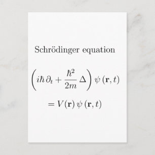 Carte Postale équation Schrodinger avec nom