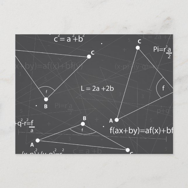 Carte Postale Équations mathématiques (Devant)