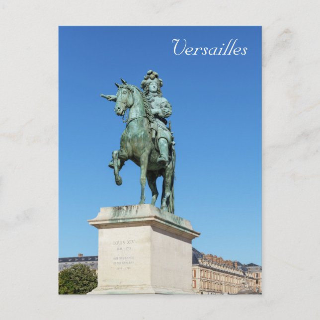 Carte Postale Equestrian statue of Louis XIV in Versailles (Devant)