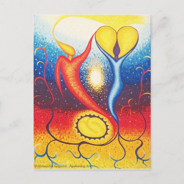 Carte Postale Équilibre 1+1=3 (Devant)