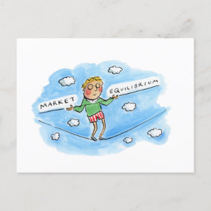 Carte Postale Équilibre du marché