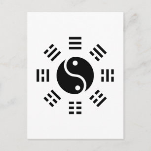 Carte Postale Équilibre Zen TCM Yin Yang Ba Gua Harmonie