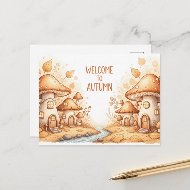 Carte Postale Équinoxe automne (Devant/Arrière en situation)