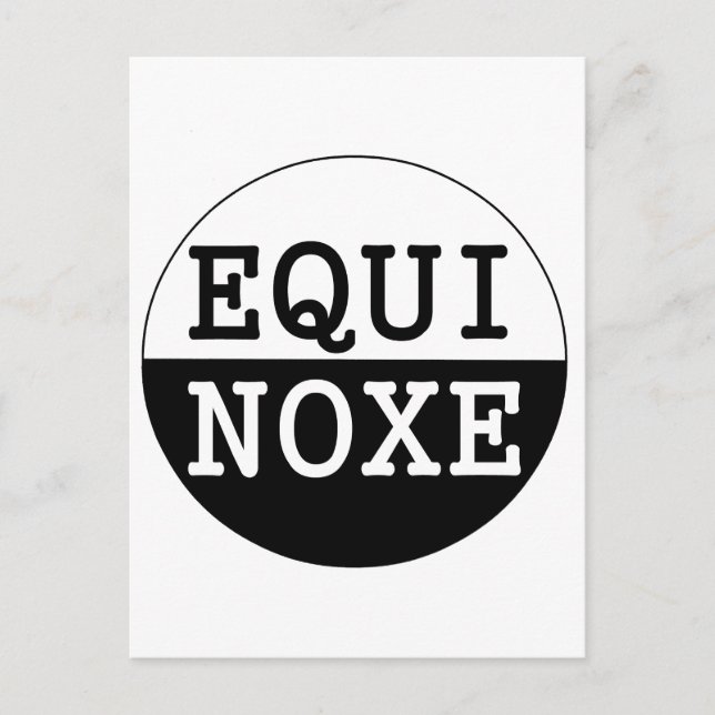Carte Postale équinoxe noir et blanc (Devant)